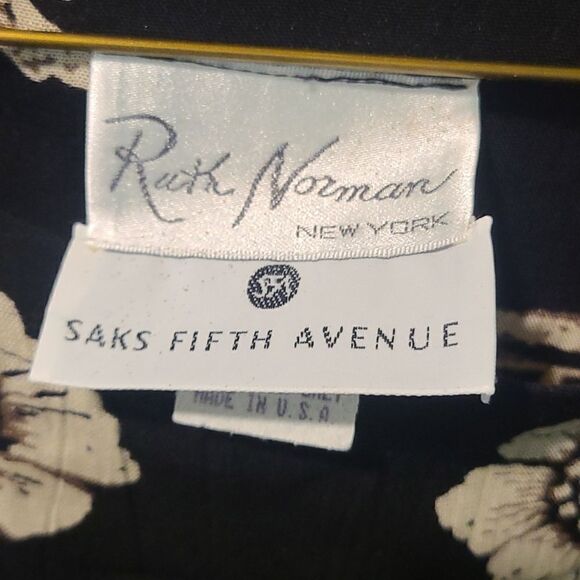Small Black, Brown and Cream Ruth Norman New York for Saks Fifth Ave Pant Set - Picture 3 of 8
